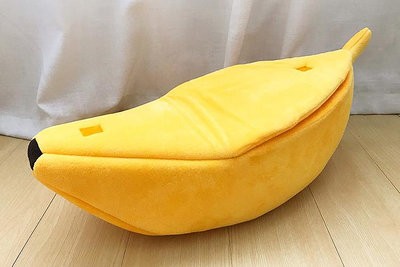 【現貨】ins同款香蕉貓窩寵物狗窩香蕉窩泰迪狗窩封閉式保暖香蕉船貓咪床