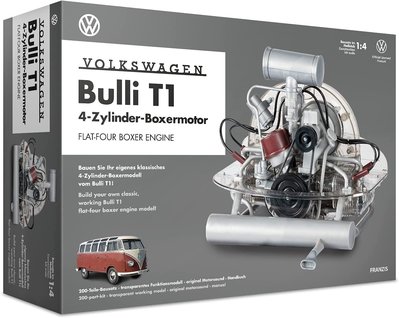 德國 Franzis VW 引擎模型 福斯大眾汽車金龜車空冷四缸水平對臥發動機可動自組引擎模型套件