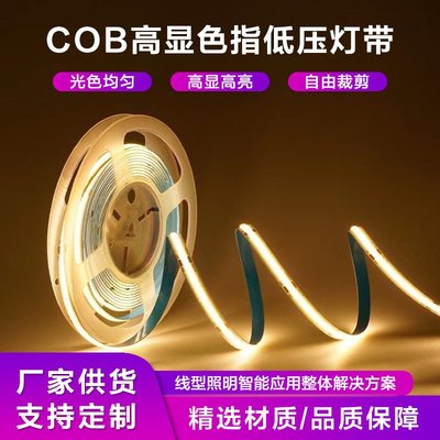 COB軟燈帶12V高密度燈珠24V無光點室內外裝飾照明柔性led線條燈