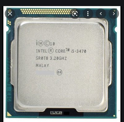 電腦雜貨店→Intel Core i5-3470 3.2GHz 1155腳位 四核心 CPU 二手良品 $250