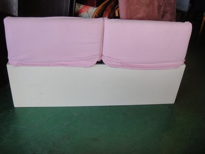 宏品二手家具館~ B-226*粉白色布面五尺雙人床頭片/ 床頭板*2手臥室家具拍賣床組 床箱 衣櫥 斗櫃 化妝桌