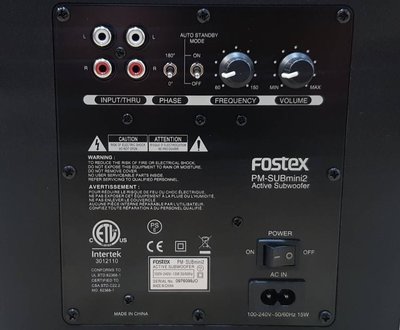 ＊雅典音響世界＊ 極品FOSTEX PM-SUBmini 2 主動式重低音監聽