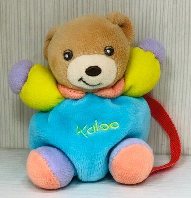 布布精品館，法國 Kaloo 無敵可愛 小熊掌上型小玩偶，有綁繩 可綁嬰兒床 推車 汽座桿 正版 收藏出清