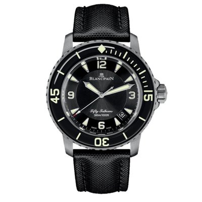 【玩錶交流】全新品 BLANCPAIN 寶珀錶 五十噚 黑色 鈦金屬 透背 5015-12B30-B52A