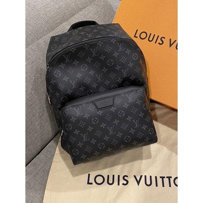 Louis Vuitton LV 經典 黑色老花滿版設計 男生後背包 預購