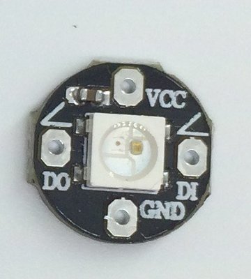 1位 圓形 WS2812B RGB LED Breakout 全彩驅動 彩燈 智慧控制模組 W8 [314920]