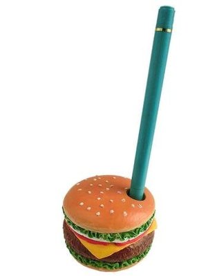 日本進口 漢堡造型可愛筆筒 創意插筆筒擺件 樹脂創意禮品 桌面擺飾鉛筆筒 2661A