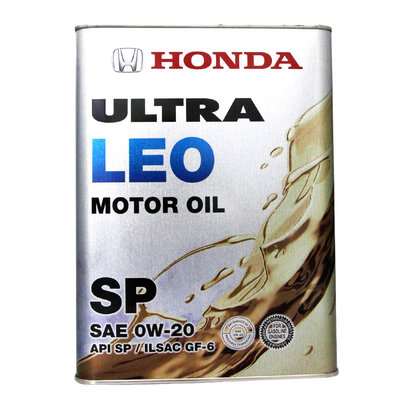 【易油網】【缺貨】HONDA ULTRA LEO SP 0W20 本田 日本原廠機油 4L