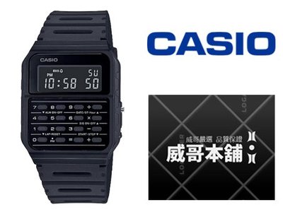 【威哥本舖】Casio原廠貨 CA-53WF-1B 全黑經典計算機錶 CA-53WF