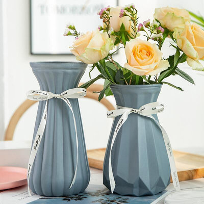 花瓶 璃花瓶水養富貴竹玫瑰百合客廳干花插花擺件