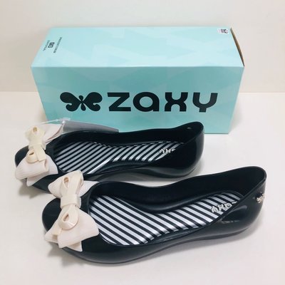 《現貨》ZAXY BOW KIDS 女童 包鞋 巴西尺寸27/28（立體夢幻雙蝴蝶結 兒童果凍娃娃鞋-黑色/米白）
