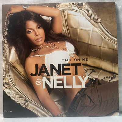 美國R&B天后-珍娜傑克森-呼喚我-二手混音單曲黑膠唱片 (美國宣傳版）Janet Jackson - Call on Me Maxi-Single