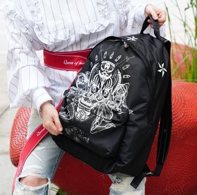【COCO 精品專賣】Givenchy 紀梵希 Backpack 骷髏頭圖案 羊皮配超纖 後背包 黑 現貨
