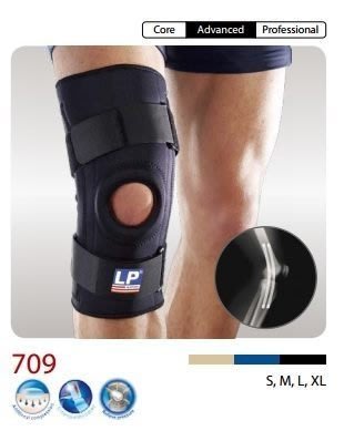 LP 美國頂級護具 LP 709 功能型 彈簧 膝關節 護具 (1入) 膝部 護套 護腿 籃球 自行車 健身 運動