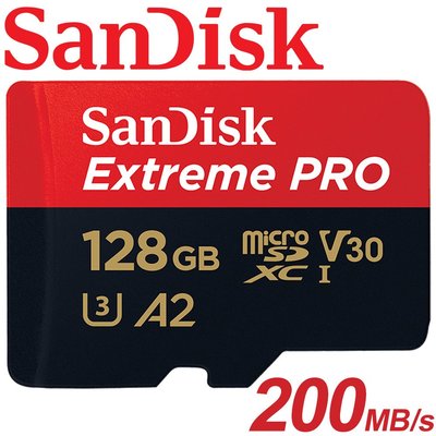 200MB/s 公司貨 SanDisk 128GB Extreme Pro microSDXC TF 128G 記憶卡