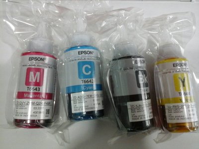 【綠能】EPSON 原廠墨水70ml T6641 (黑)T6642 (藍)T6643 (紅)T6644 (黃)
