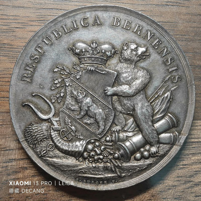 【二手】 1800年前后瑞士伯爾尼16芬尼大銀章 58mm左右 近10116 銀元 錢幣 硬幣【明月軒】