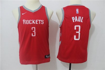 NBA2018全明星賽球衣 火箭隊3號球衣保羅Chris Paul 紅色