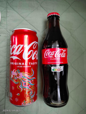 新加坡 可口可樂 玻璃瓶 250ml 鋁罐龍年 圖騰 320ml Coca Cola