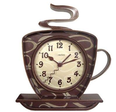 10079c 歐洲進口 好品質 限量品 歐式桌上咖啡杯馬克杯子咖啡豆造型立體牆壁上掛鐘時鐘室內裝潢掛飾鐘裝飾品送禮禮品