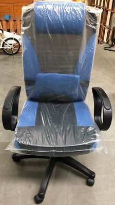 【吉旺二手傢俱生活館】全新/庫存  高背大型藍色網椅 OA椅 辦公椅 電腦椅 書桌椅 -各式新舊/二手家具 生活家電買賣