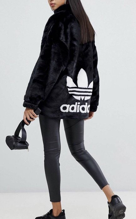 adidas faux fur jacket