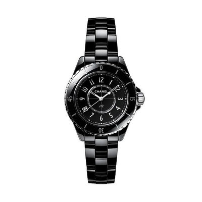 【時光鐘錶公司】CHANEL 香奈兒 J12 H0682 33mm 黑 石英機芯 陶瓷錶