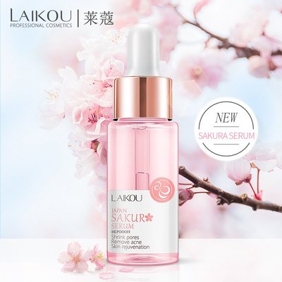 佳佳美妝保養舘LAIKOU Sakura Serum Japan Extract Essence 櫻花精華液補水保濕