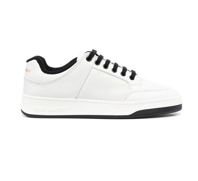 [全新真品代購-S/S23 SALE!] SAINT LAURENT SL61 白色皮革 休閒鞋 / 運動鞋 (YSL)