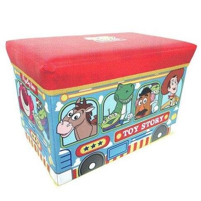 【皇后日舖】迪士尼 玩具總動員 可折疊收納的箱子 座椅 玩具箱.儲物椅.置物箱