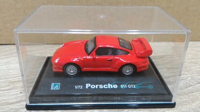 絕版收藏 HONGWELL 1/72 Porsche 911 GT2 Red 保時捷 模型汽車 現貨