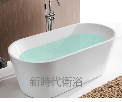 [新時代衛浴] 140cm薄邊獨立浴缸，薄邊內空間大，加厚材質保溫佳，另有多種尺寸100~130cm-XYK109