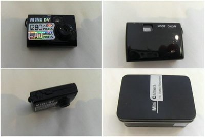 全新 超輕巧迷你相機造型 MINI DV 1280 × 960 500萬畫素 高畫質 針孔攝影機 黑白