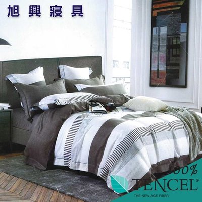 【旭興寢具】TENCEL100%天絲萊賽爾纖維 加大6x6.2尺 薄床包舖棉兩用被四件式組-辛夷