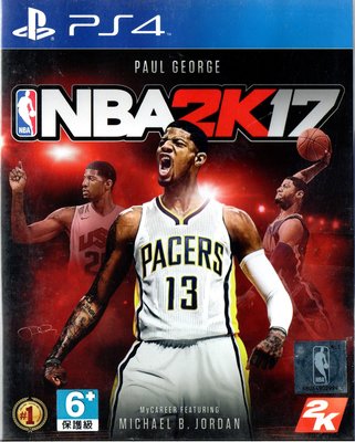 金卡價423 PS4 勁爆美國職籃 NBA 2K17 中文版 遊戲片 再生工場5 03