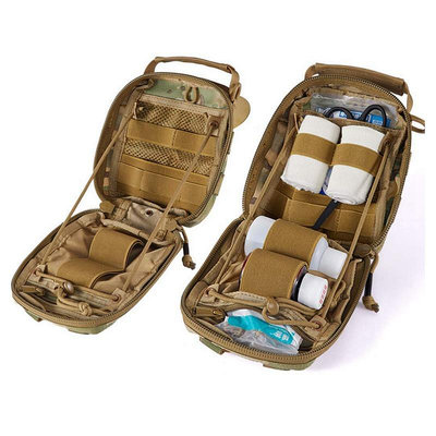 軍迷戰術單肩斜挎醫療包 戶外休閒收納胸包多功能附件包 滿599免運