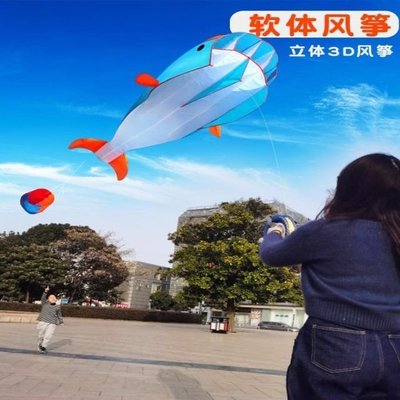 促銷打折 軟體風箏2022新款立體特超大型微風易飛大人專用高檔網*