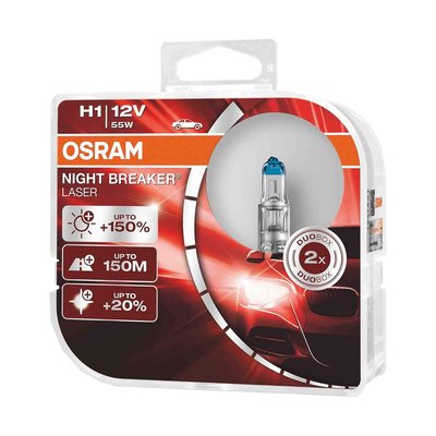 【易油網】OSRAM 車燈 H1 12V 55W +150% NIGHT BREAKER LASER #14899
