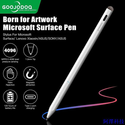 阿澤科技Goojodoq 手寫筆適用於 Microsoft Surface Pen Pro 3 4 5 6 7 Go Book