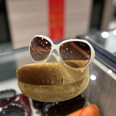 ⭐️ 香榭屋精品店 MIU MIU 白色透明漸層膠框墨鏡 太陽眼鏡 (XB9601)