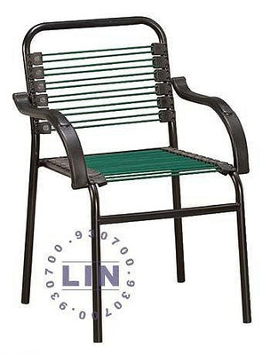 【品特優家具倉儲】@S113-21健康椅洽談椅圓條綠扁條黑管健康椅自取價