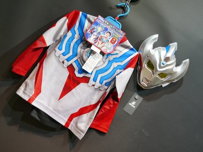 (參號倉庫) 現貨 超人力霸王 大河 TAIGA 衣服 DX 變身套裝含面具 兒童衣服 萬聖節 變裝 110cm