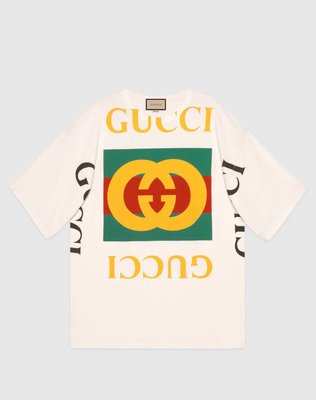 全新全配附購證 GUCCI Oversize T-shirt with Gucci logo size:XXS 100%有機棉 $25800含運
