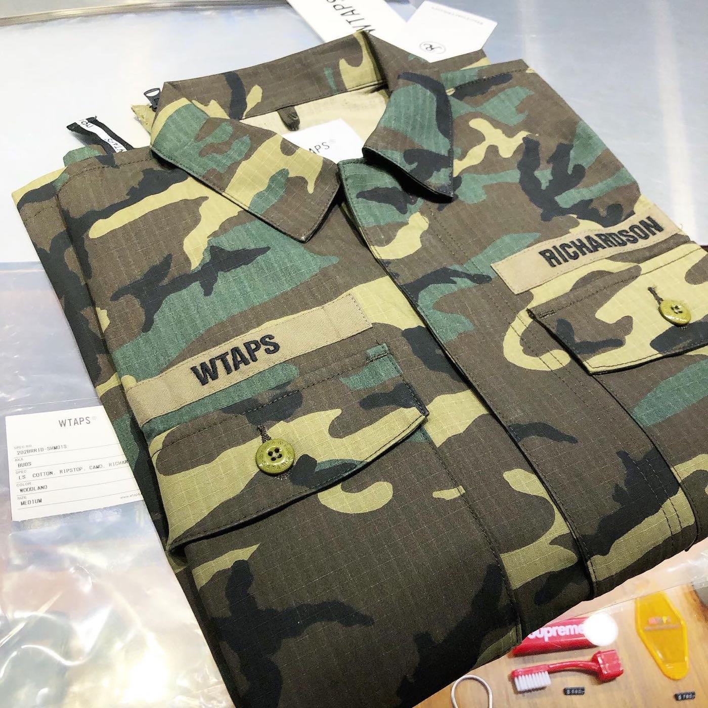 希望商店】WTAPS x RICHARDSON BUDS LS 20AW 非目錄款迷彩兩袋軍衫