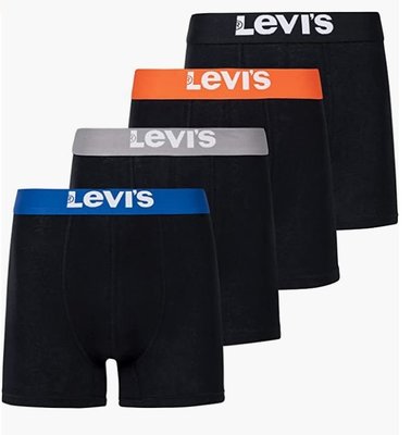 【盒裝四件禮盒組S-2XL大碼內褲】美國LEVIS Boxer Briefs 多色四角褲/男內褲/彈性貼身/搶眼Logo