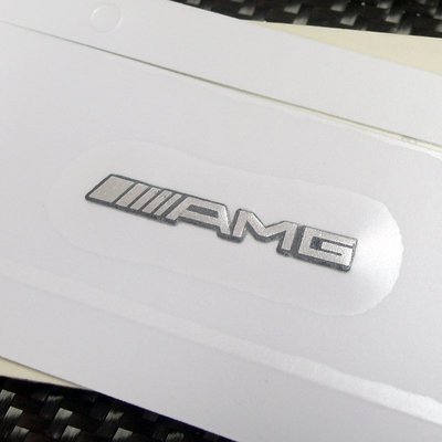 賓士BENZ AMG 不鏽鋼貼紙 方向盤貼標 裝飾改裝貼