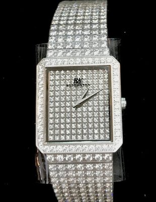 RN勞斯丹頓【星光大道21888-1MGB】銀色腕錶瑞士石英爵款高級滿天星精鑽對腕錶