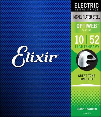 【老羊樂器店】美國 Elixir OPTIWEB 超薄膜包覆 電吉他弦 19077(10-52)