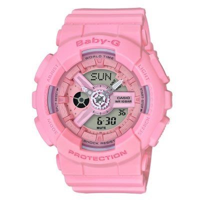 CASIO 手錶BABY-G 超人氣 BA-110-4A1 心花朵朵開粉嫩 玫瑰粉 CASIO公司貨BA-110-4A2