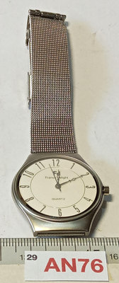 【週日21:00】29~AN76~早期FD大三針不鏽鋼索鍊型手錶(未使用品,行走正常)。如圖
